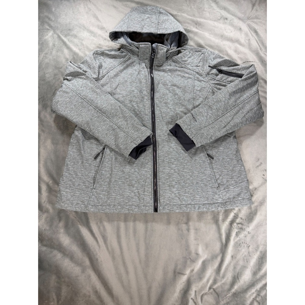 Free Country Women's Water Resistant Jacket Fleece Lined Sz XXL Removable Hood